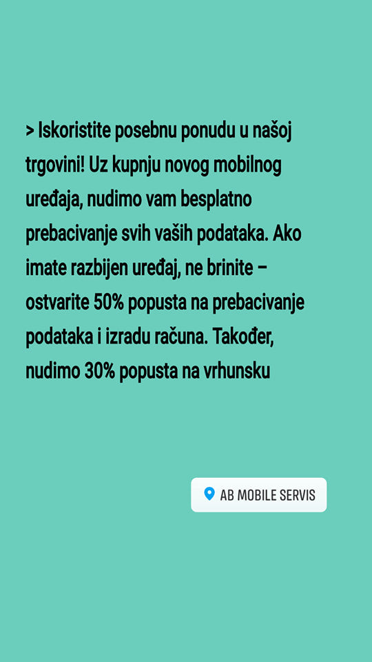 Iskoristite posebnu ponudu u našoj trgovini